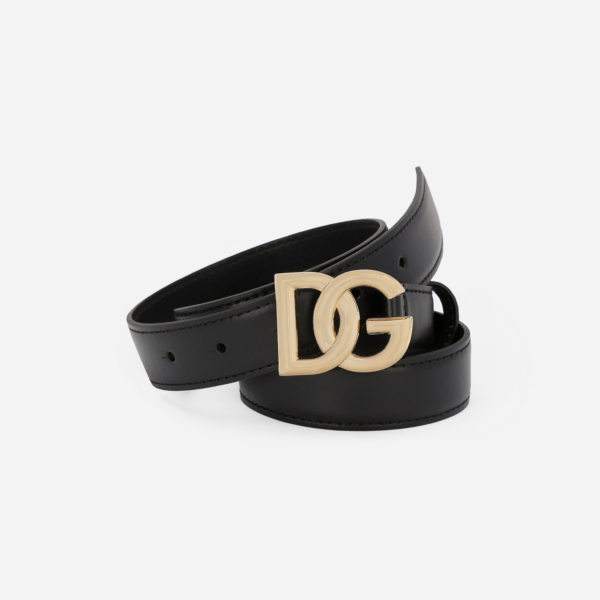 Calfskin belt with DG logo