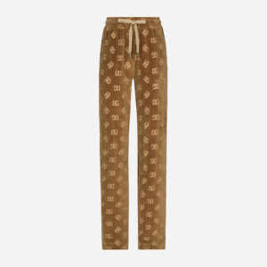 Chenille jogging pants with jacquard DG logo