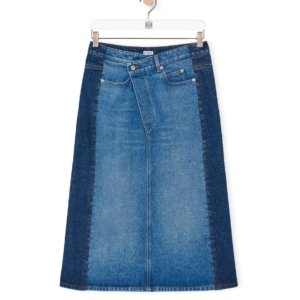 Deconstructed skirt in denim