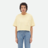 Jersey Cropped T-Shirt With V Pocket