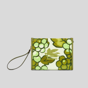 Medium printed pouch green