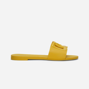 Rubber beachwear sliders with DG logo