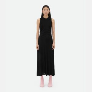 Viscose Jersey Long Dress With Knot Ring