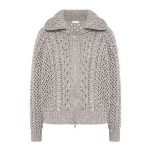 Brown cardigan with sequins