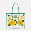 Majolica Large printed canvas tote bag